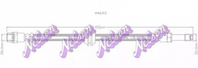 KAWE h4693 -  Тормозной шланг