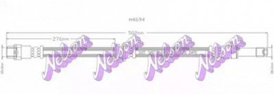 KAWE h4694 -  Тормозной шланг