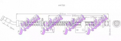 KAWE h4700 -  Тормозной шланг