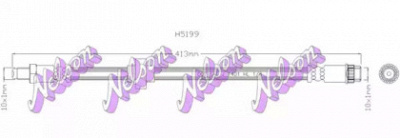 KAWE h5199 -  Тормозной шланг