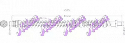 KAWE h5351 -  Тормозной шланг
