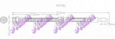 KAWE h5381 -  Тормозной шланг