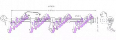 KAWE h5408 -  Тормозной шланг