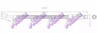 KAWE h5513 -  Тормозной шланг