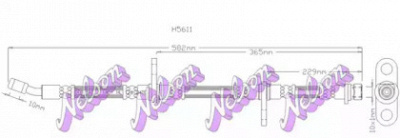 KAWE h5611 -  Тормозной шланг