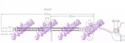 KAWE h5625 -  Тормозной шланг
