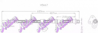 KAWE h5667 -  Тормозной шланг