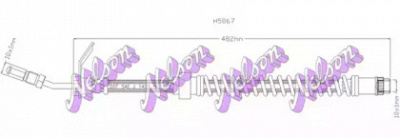 KAWE h5867 -  Тормозной шланг