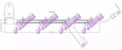 KAWE h5886 -  Тормозной шланг