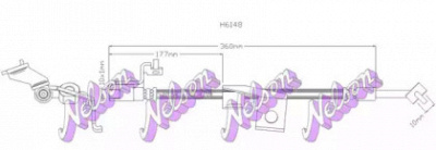 KAWE h6148 -  Тормозной шланг