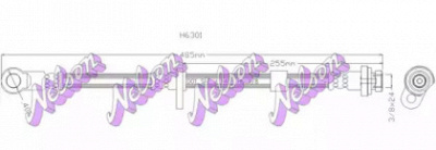 KAWE h6301 -  Тормозной шланг