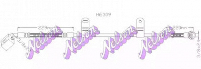 KAWE h6309 - Тормозной шланг