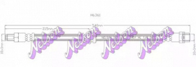 KAWE h6361 -  Тормозной шланг