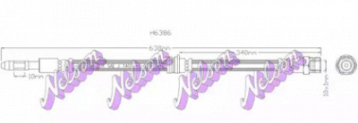 KAWE h6386 - Тормозной шланг