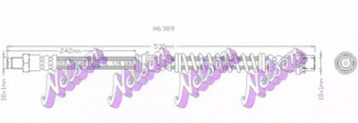 KAWE h6389 -  Тормозной шланг
