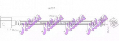 KAWE h6597 -  Тормозной шланг