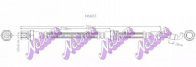 KAWE h6603 -  Тормозной шланг