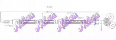 KAWE h6622 -  Тормозной шланг