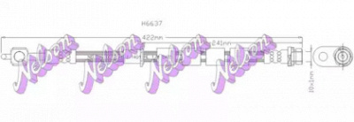 KAWE h6637 -  Тормозной шланг