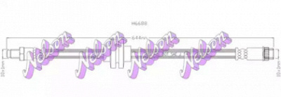 KAWE h6688 -  Тормозной шланг