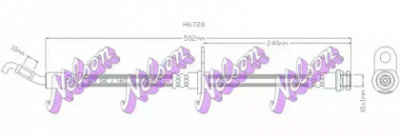 KAWE h6728 -  Тормозной шланг