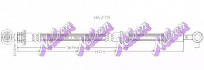 KAWE h6778 -  Тормозной шланг