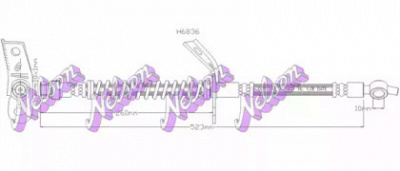 KAWE h6836 -  Тормозной шланг