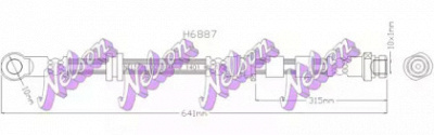 KAWE h6887 -  Тормозной шланг