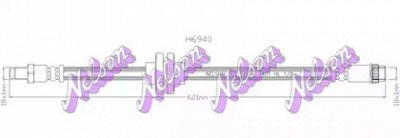 KAWE h6940 -  Тормозной шланг