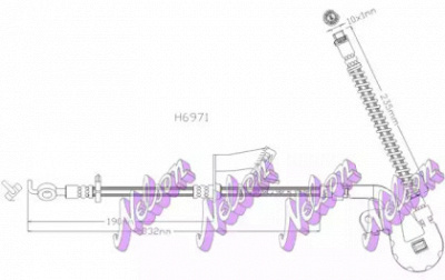 KAWE h6971 -  Тормозной шланг
