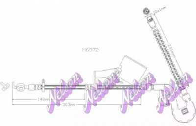 KAWE h6972 -  Тормозной шланг