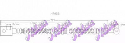 KAWE h7025 -  Тормозной шланг