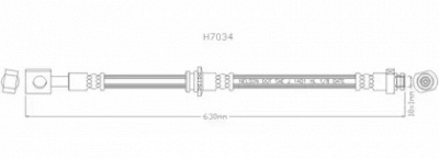 KAWE h7034 -  Тормозной шланг