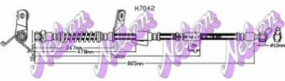 KAWE h7042 -  Тормозной шланг