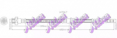 KAWE h7067 -  Тормозной шланг