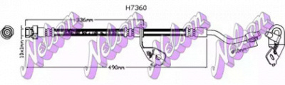 KAWE h7360 -  Тормозной шланг