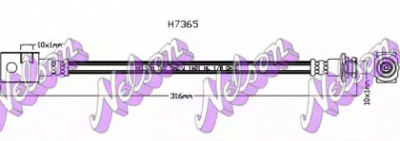 KAWE h7365 -  Тормозной шланг