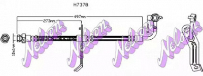 KAWE h7378 -  Тормозной шланг