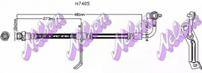 KAWE h7405 -  Тормозной шланг