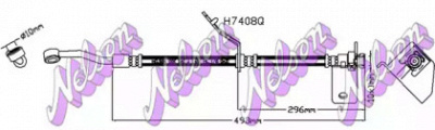 KAWE h7408q -  Тормозной шланг