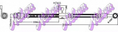 KAWE h7411 -  Тормозной шланг