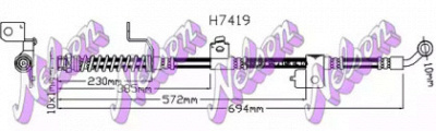KAWE h7419 -  Тормозной шланг