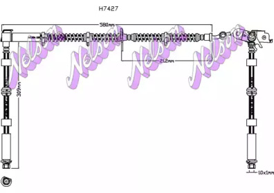 KAWE h7427 - Тормозной шланг