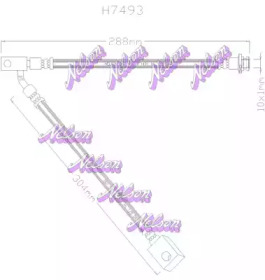 KAWE h7493 - Тормозной шланг