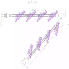 KAWE h7494 - Тормозной шланг