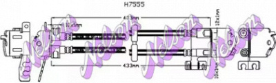 KAWE h7555 -  Тормозной шланг