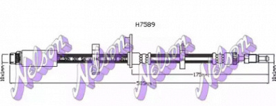 KAWE h7589 -  Тормозной шланг