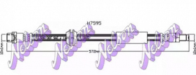 KAWE h7595 -  Тормозной шланг