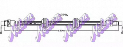 KAWE h7596 -  Тормозной шланг