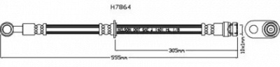 KAWE h7864 -  Тормозной шланг